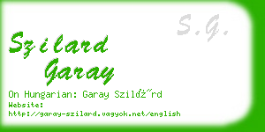 szilard garay business card